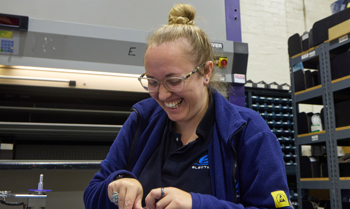 Bagging up electronic components in the stores